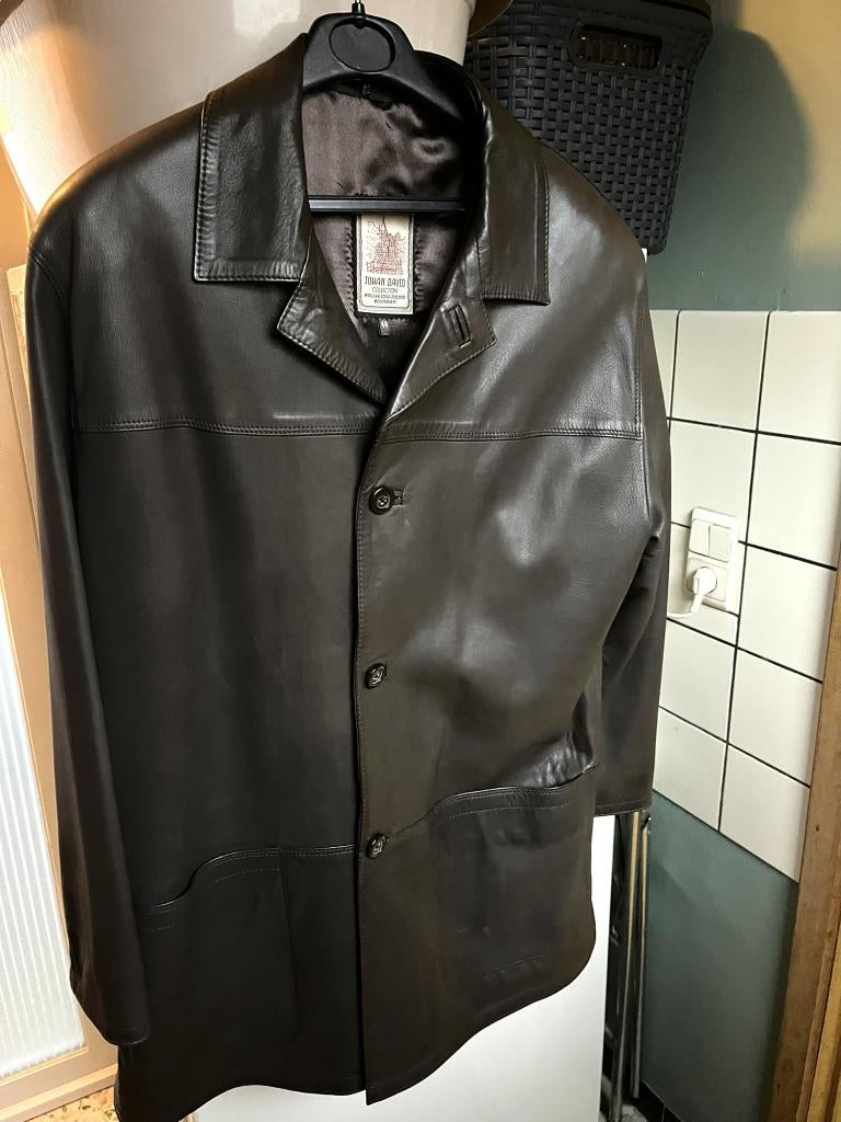 lederen heren vest, Kleding | Heren, Ophalen, Bruin, Maat 48/50 (M), Johan David