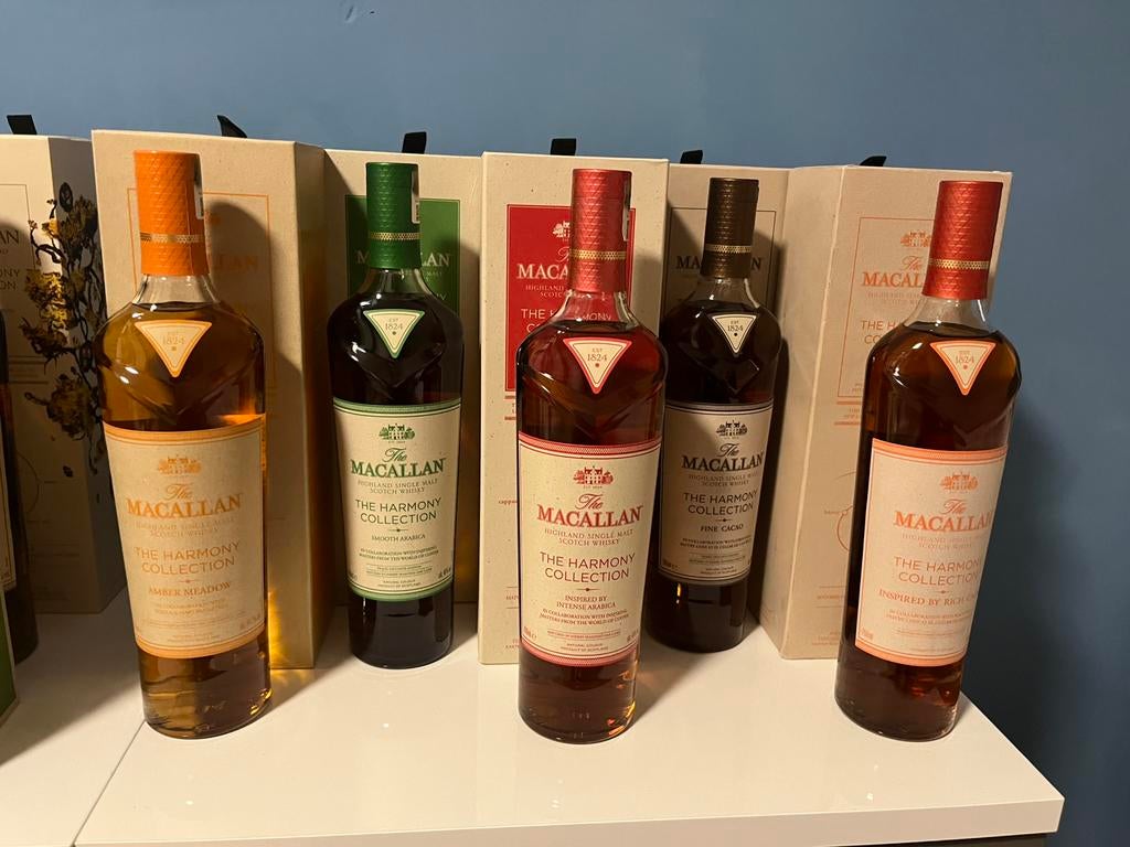 Macallan harmony volledige set 10 flessen, Ophalen of Verzenden, Zo goed als nieuw