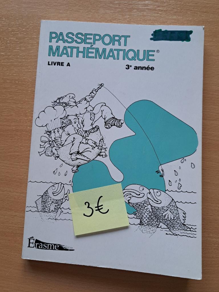 Passeport math 3A - Manuel scolaire math, Livres, Livres scolaires, Utilisé, Mathématiques A, Primaire, Enlèvement