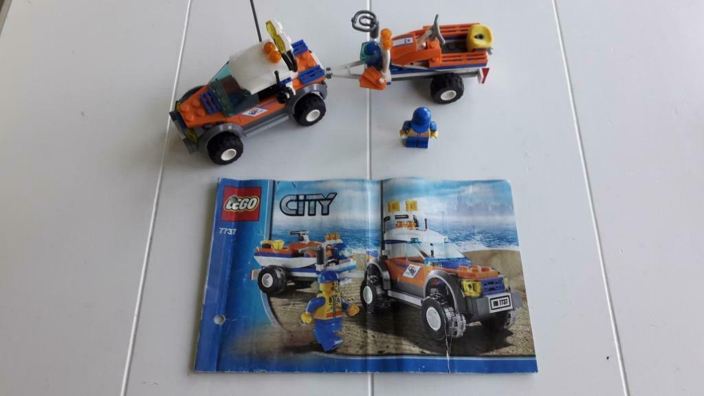 Lego City 7737 Coast Guard 4WD en Jet Scooter, Kinderen en Baby's, Ophalen of Verzenden, Gebruikt, Complete set, Lego