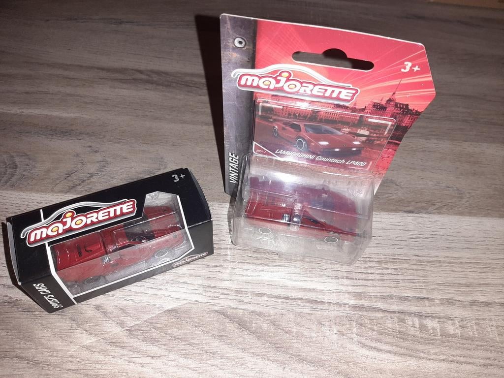 2x Majorette Lamborghini Countach, Ophalen of Verzenden, Zo goed als nieuw, Auto