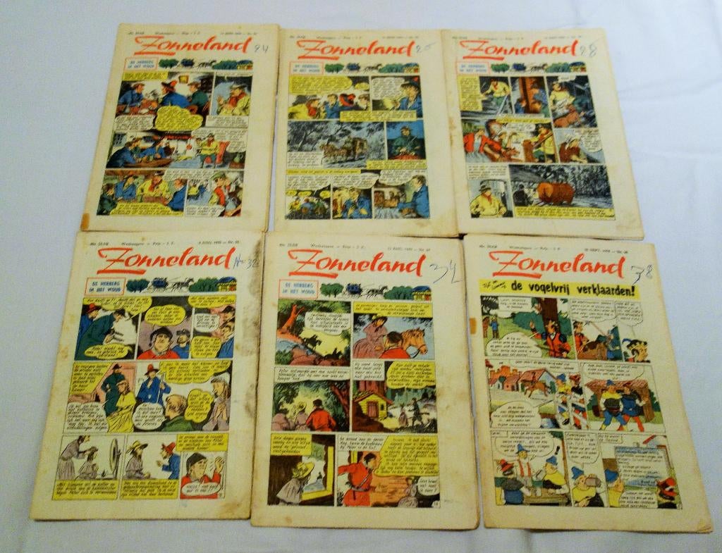 Verzameling Zonneland 1959-1960-1961 (40e-41e-42e jaargang), Boeken, Stripverhalen, Meerdere stripboeken, Ophalen of Verzenden