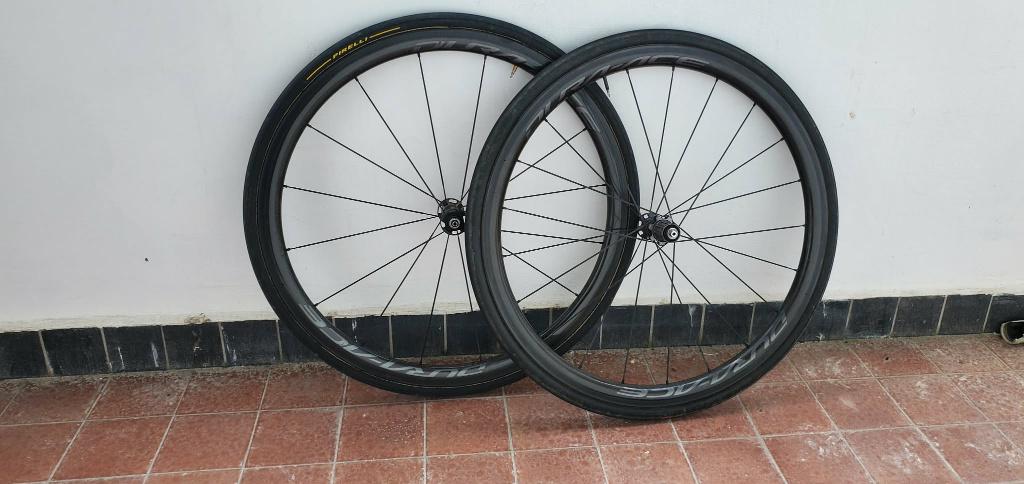 Roues Carbone Shimano Dura-Ace C40 + Accessoires, Enlèvement ou Envoi, Comme neuf, Shimano