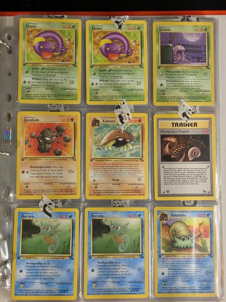 Pokemon (first edition) Fossil NL - ruil en verkoop, Enlèvement ou Envoi