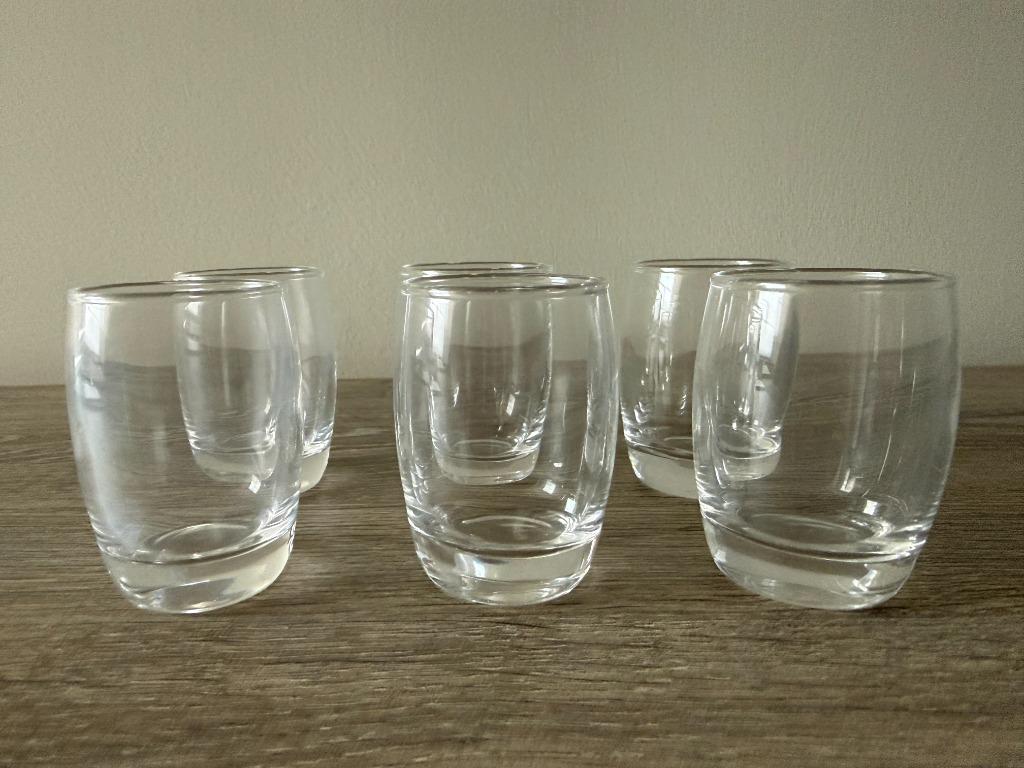 Apero glaasjes (6 stuks), Ophalen, Glas of Glazen, Nieuw, Glas