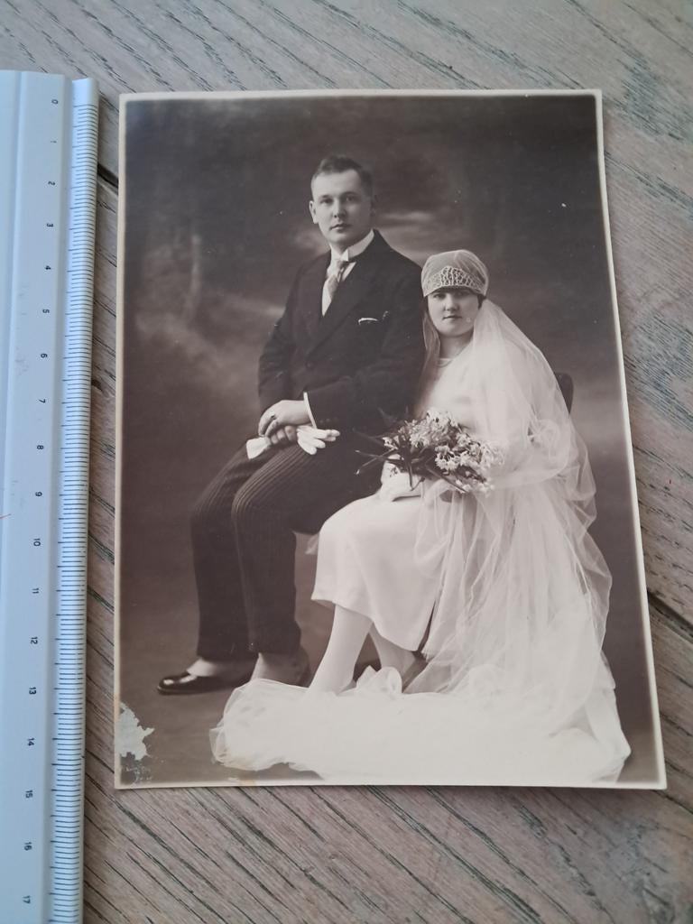 Oude huwelijksfoto, Ophalen of Verzenden, Zo goed als nieuw
