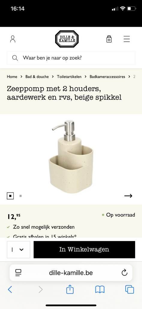 Zeeppompje Dille&Kamille 5 euro, Ophalen, Zo goed als nieuw