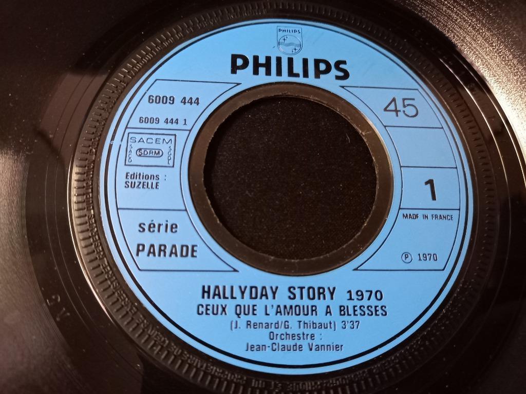 Johnny Hallyday -  Ceux Que L'amour A Blessés ' 7 Comme neuf, Enlèvement ou Envoi, Single, Comme neuf, Pop