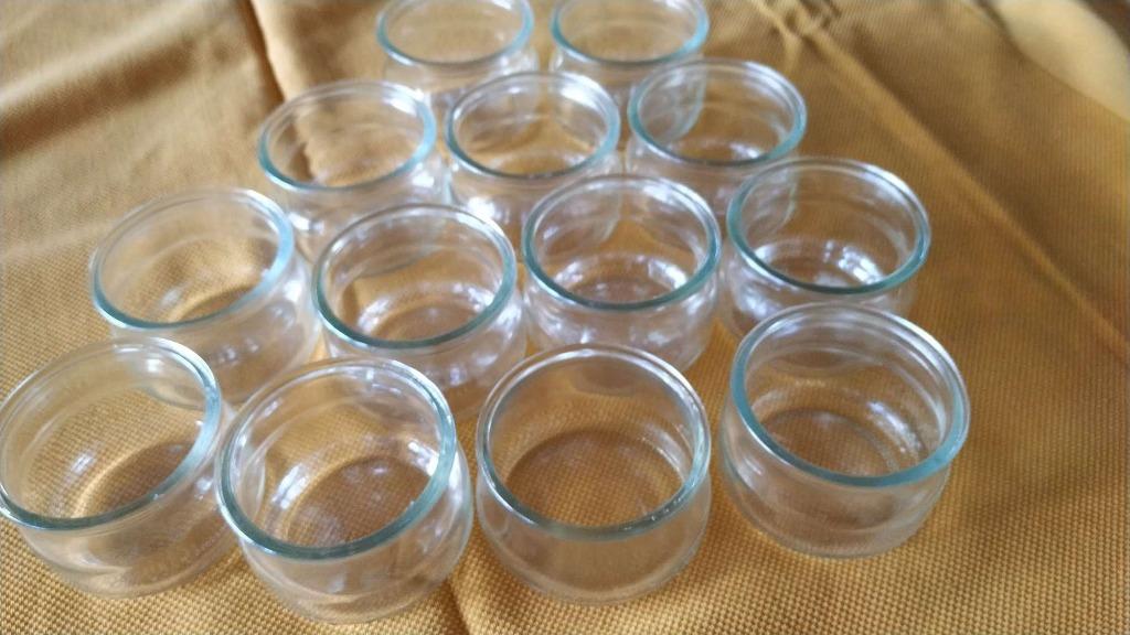 13 glazen potjes - samen voor 5 euro, Verzamelen, Ophalen of Verzenden