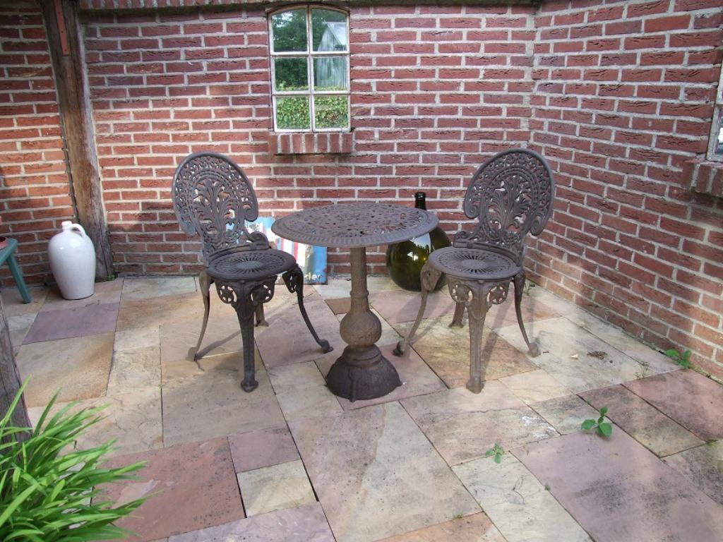 Bistro set 1 tafel en 2 stoelen, Ophalen, Nieuw, Overige materialen, Tuinset