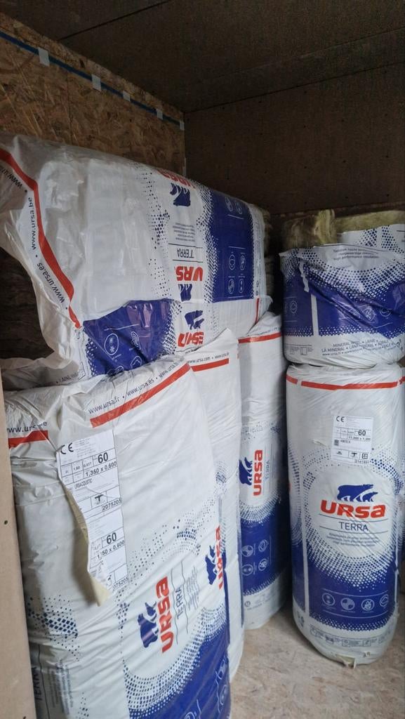 5x pak Ursacoustic 1,350 , 0,600 en 1,5 pak Ursa Hometec 35, Ophalen