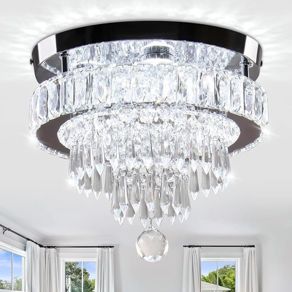 Led kristallen kroonluchte Plafondlamp SNELLE GRATIS LEV, Huis en Inrichting, Verzenden, Nieuw, MODERN