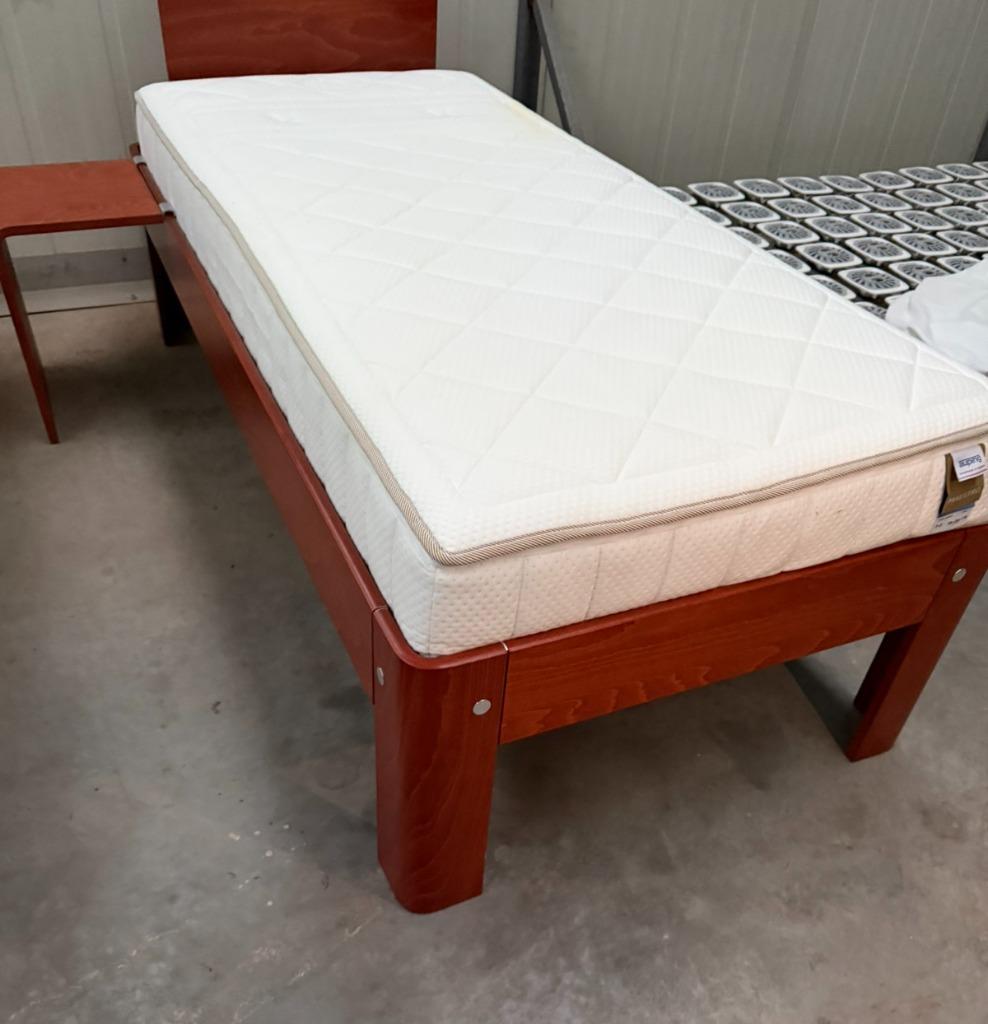 Auping Auronde 90 x 200 cm hoge model - compleet met tafel, Huis en Inrichting, Ophalen, Eenpersoons, 200 cm, Hout