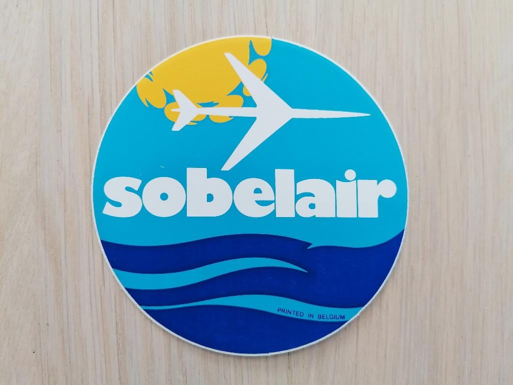 Sobelair Sticker Vintage Airplane Sabena 8,4x8,4, Ophalen of Verzenden, Nieuw, Bedrijf of Vereniging