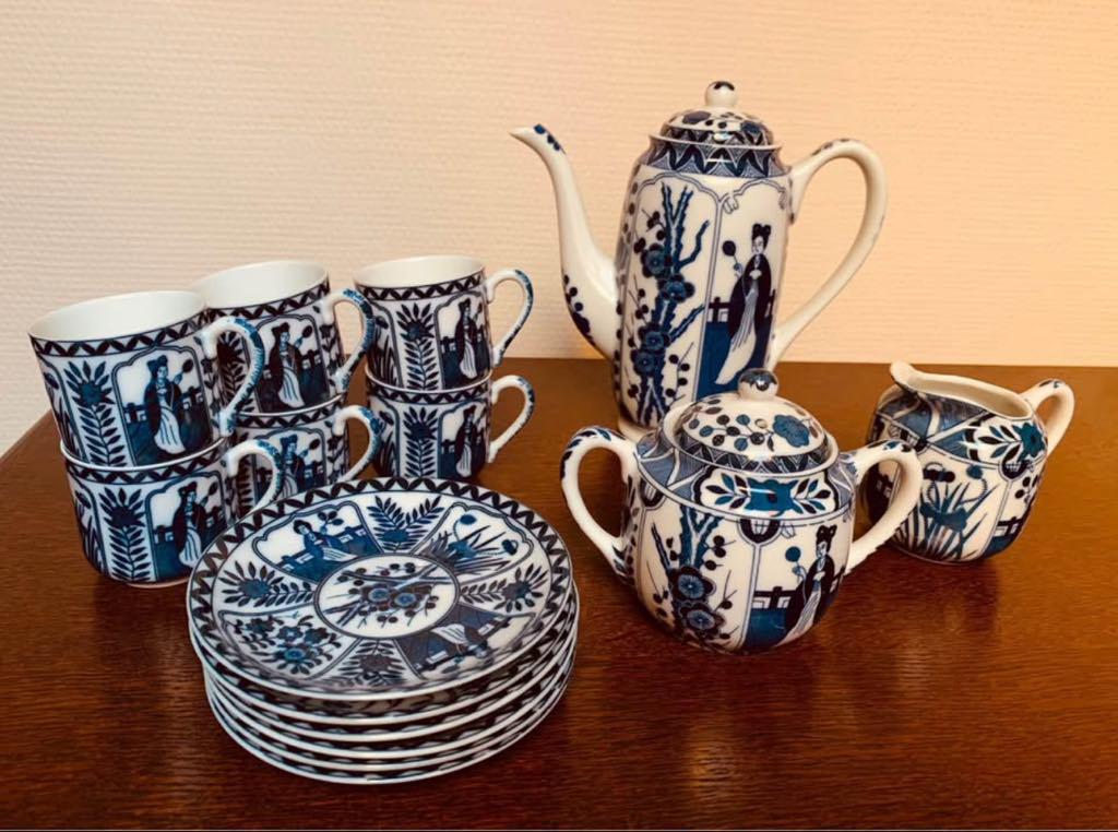 Vintage delftsblauw theeservies, Ophalen