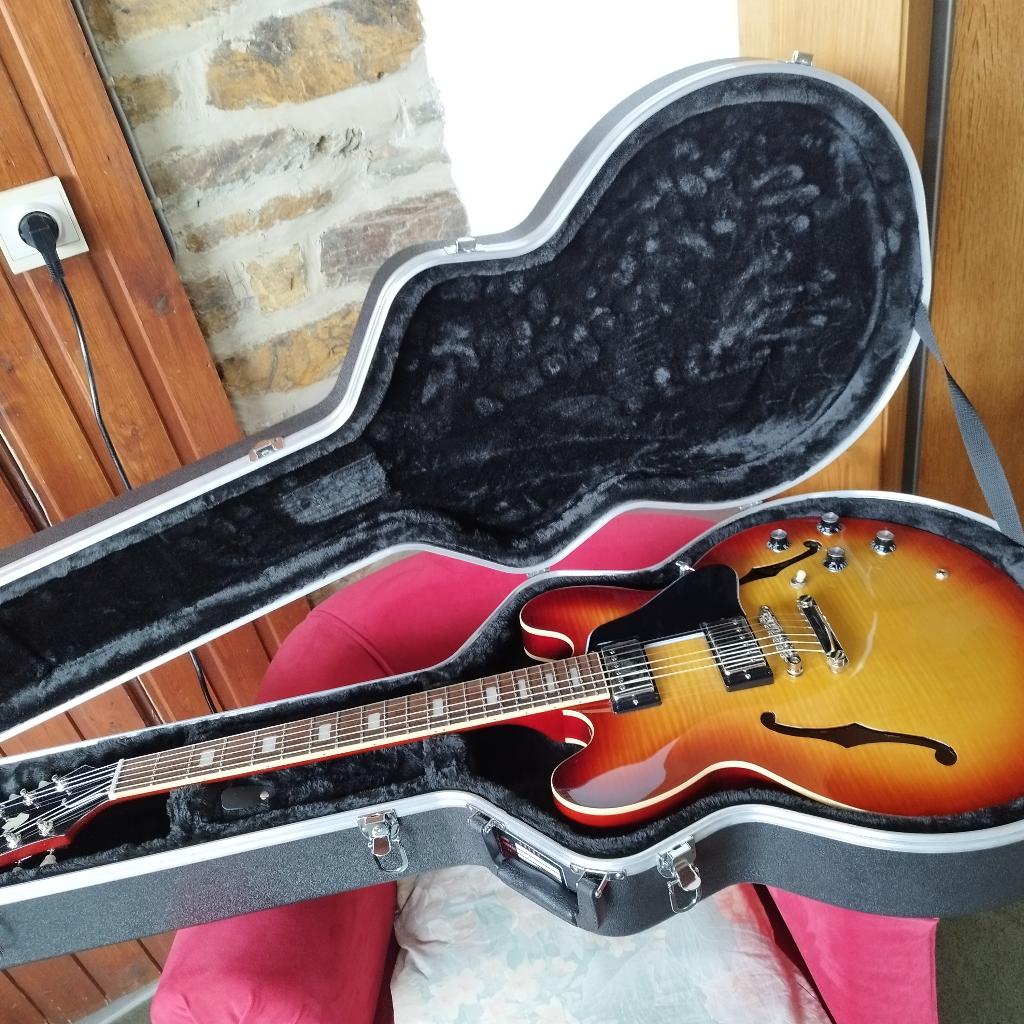 EPIPHONE ES-335+ GATOR ABS HOESJE, Ophalen, Zo goed als nieuw, Hollow body, Epiphone