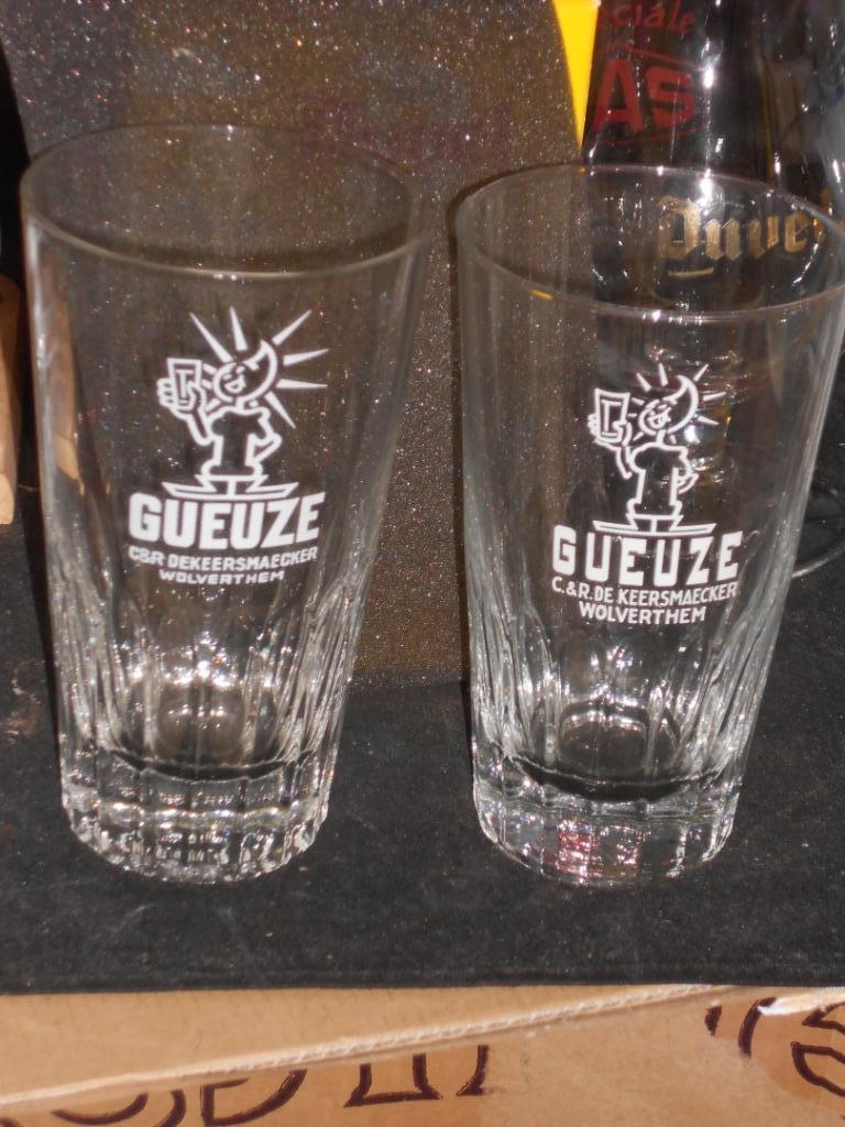 Gueuze.Geuze.Kriek.Lambic.De Cam.Gooik.Suske en Wiske, Collections, Enlèvement ou Envoi, Comme neuf, Verre ou Verres, Autres marques