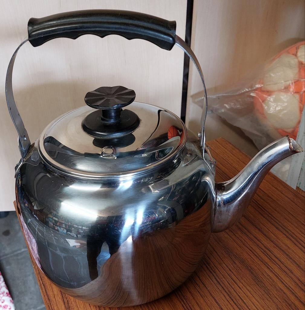 Vintage roestvrijstalen waterkoker uit de jaren 70, Antiek en Kunst, Ophalen