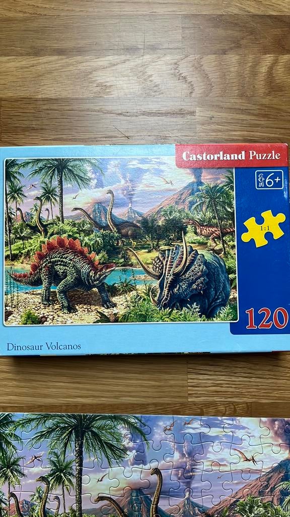 Puzzel dino 120 stukjes 6+, Ophalen, Zo goed als nieuw