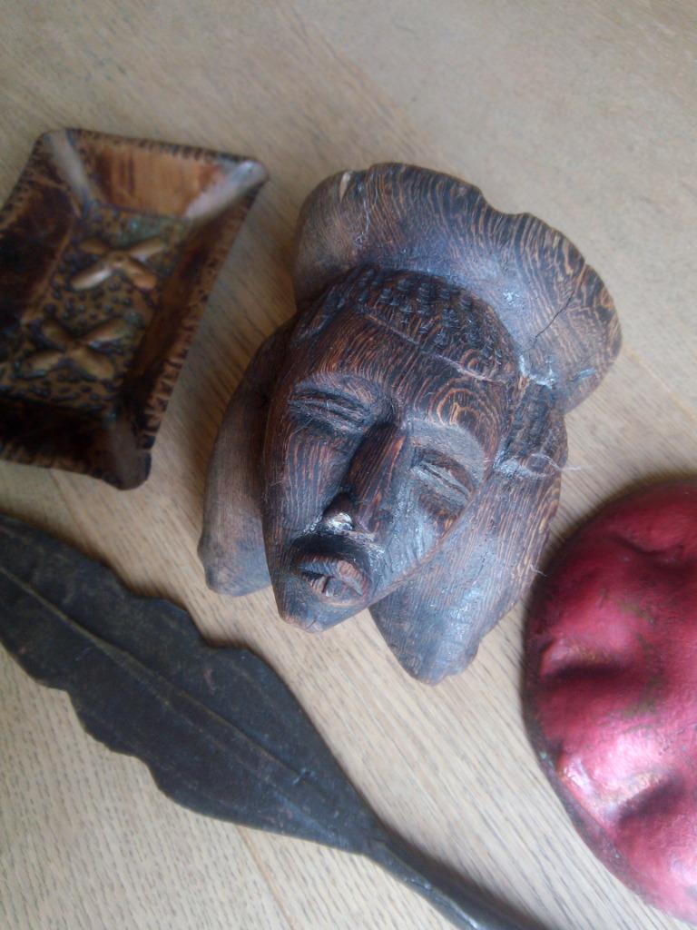Lot koperen beeldje speer Congo Katanga, Antiek en Kunst, Ophalen of Verzenden, Koper