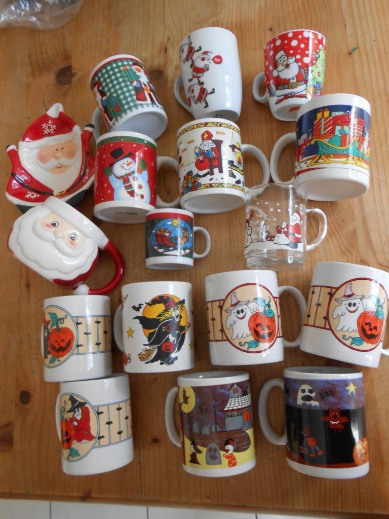 tasse ou mug enfant Halloween, St Nicolas, Père Noël 2eur/P, Ophalen, Zo goed als nieuw