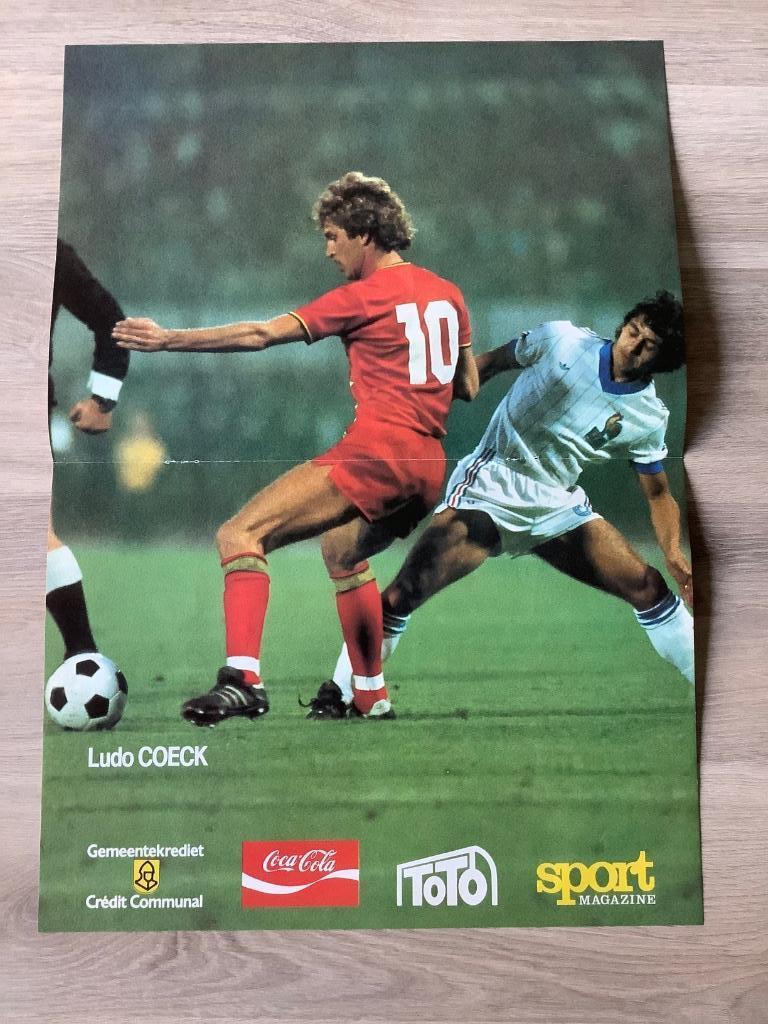 Poster Ludo Coeck bij Rode Duivels, Verzamelen, Ophalen of Verzenden, Zo goed als nieuw, Poster, Plaatje of Sticker
