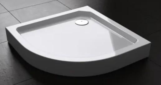 douchebak kwart rond 90x90x15 acryl wit, Ophalen, Zo goed als nieuw, Douche