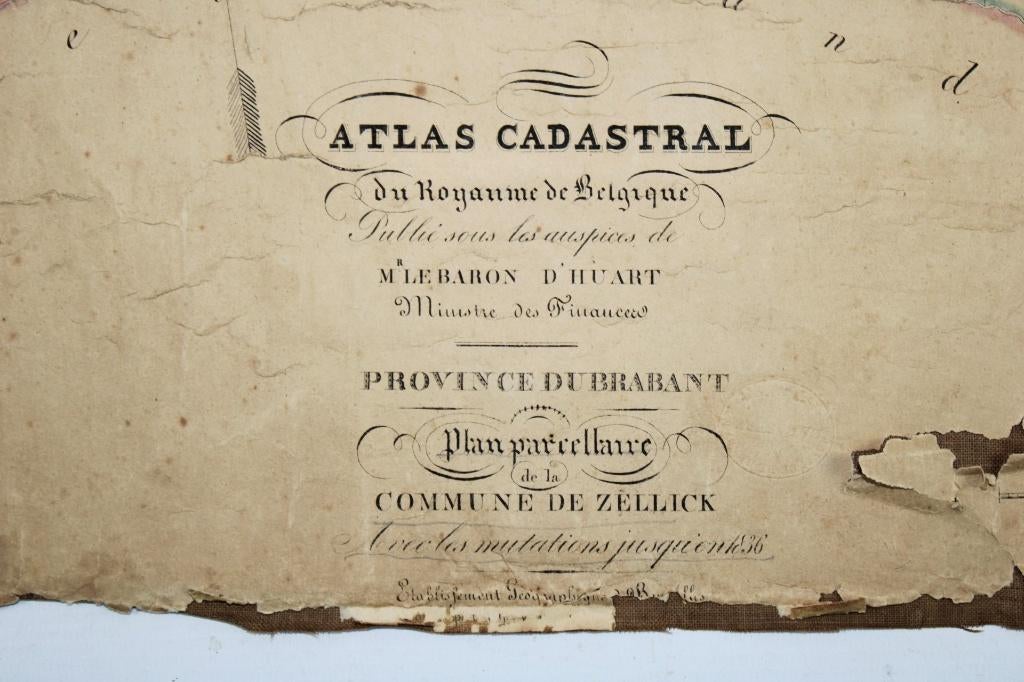 ancienne carte de Zellik, Ph. Vandermaelen, 19e siècle, Enlèvement