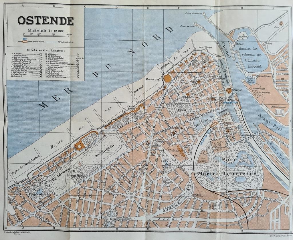 1929 - Oostende  groot stadsplan, Verzenden