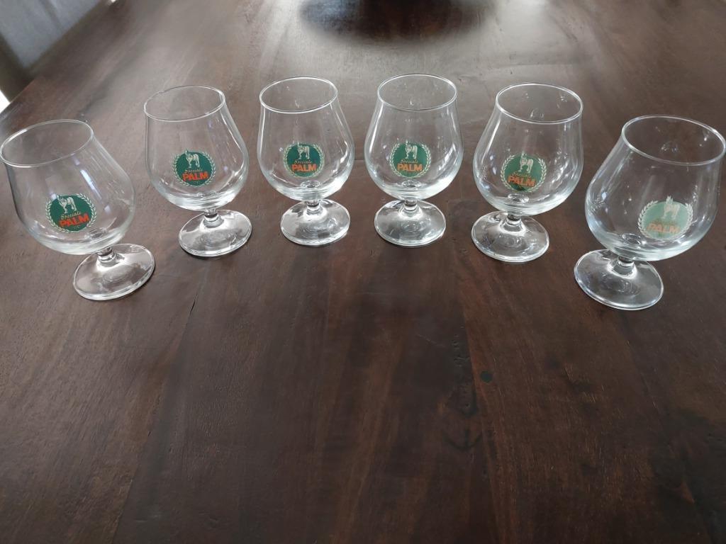 6 Palm bierglazen, Verzamelen, Ophalen, Bierglas