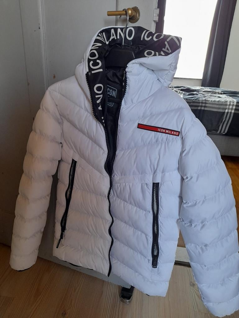 Winterjas Icon Milano, Kleding | Heren, Ophalen, Nieuw, Wit