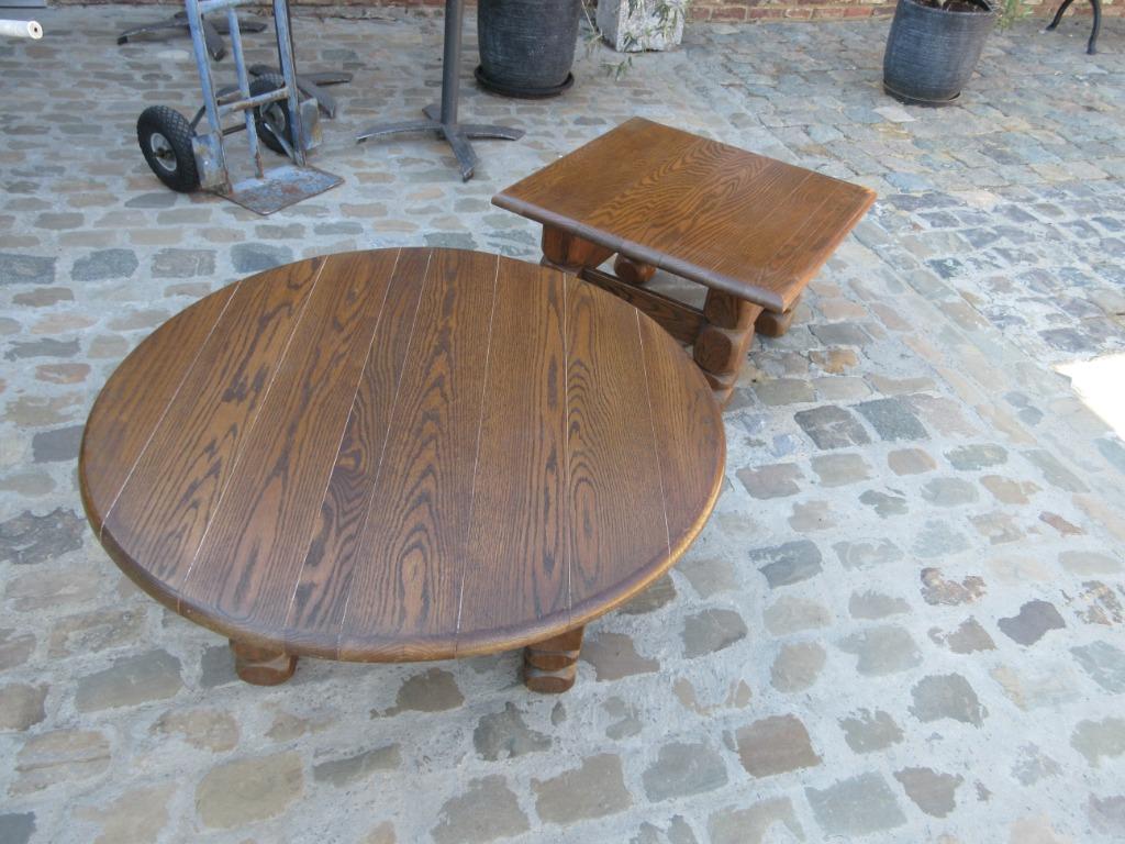 2 tables basses en bois table de salon lourde et solide, Enlèvement