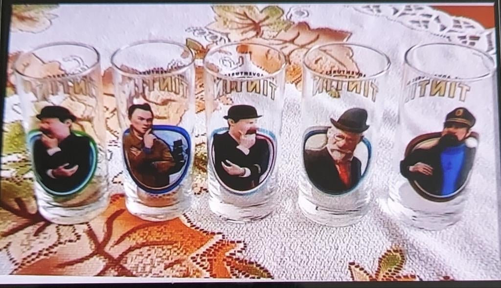 5 verres tintin, Verzamelen, Ophalen of Verzenden