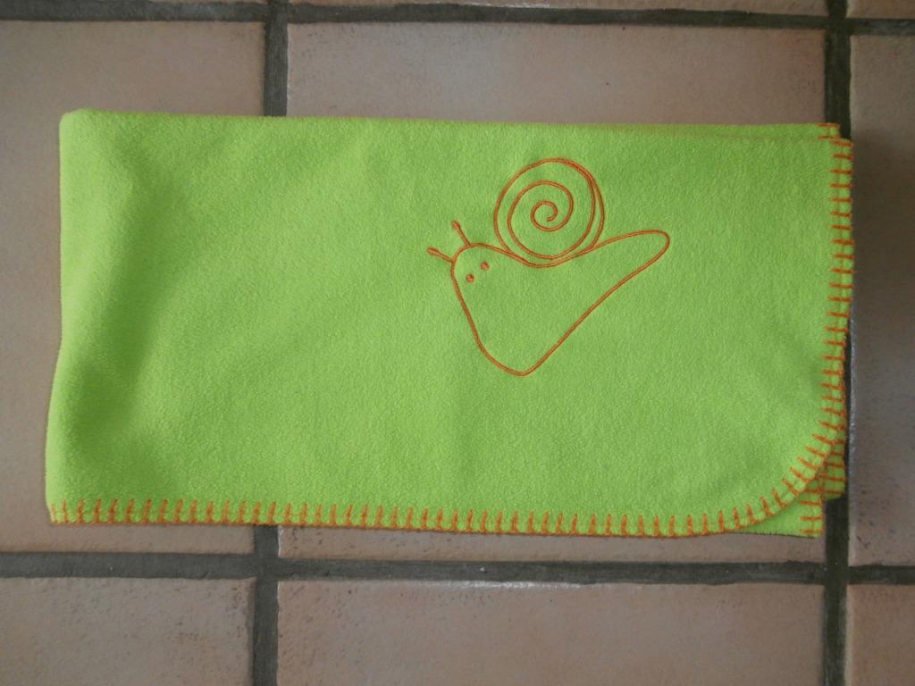 Couverture vert/orange IKEA : 88 x 88 cm, Ophalen of Verzenden, Zo goed als nieuw, 85 tot 100 cm, Deken