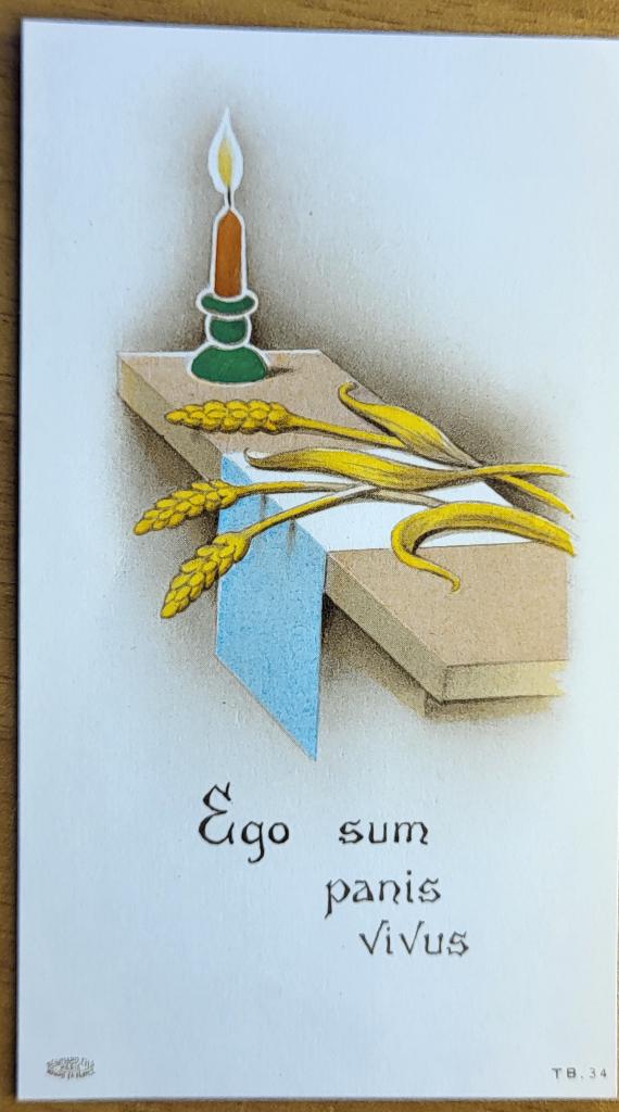 TB 34 BOUMARD FILS De Communie „Ego sum panis vivus”, Verzamelen, Bidprentjes en Rouwkaarten, Ophalen of Verzenden, Bidprentje