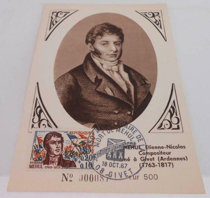carte postale Méhul Etienne-Nicolas 18 octobre 1967 - 87/500, Enlèvement ou Envoi, Affranchi