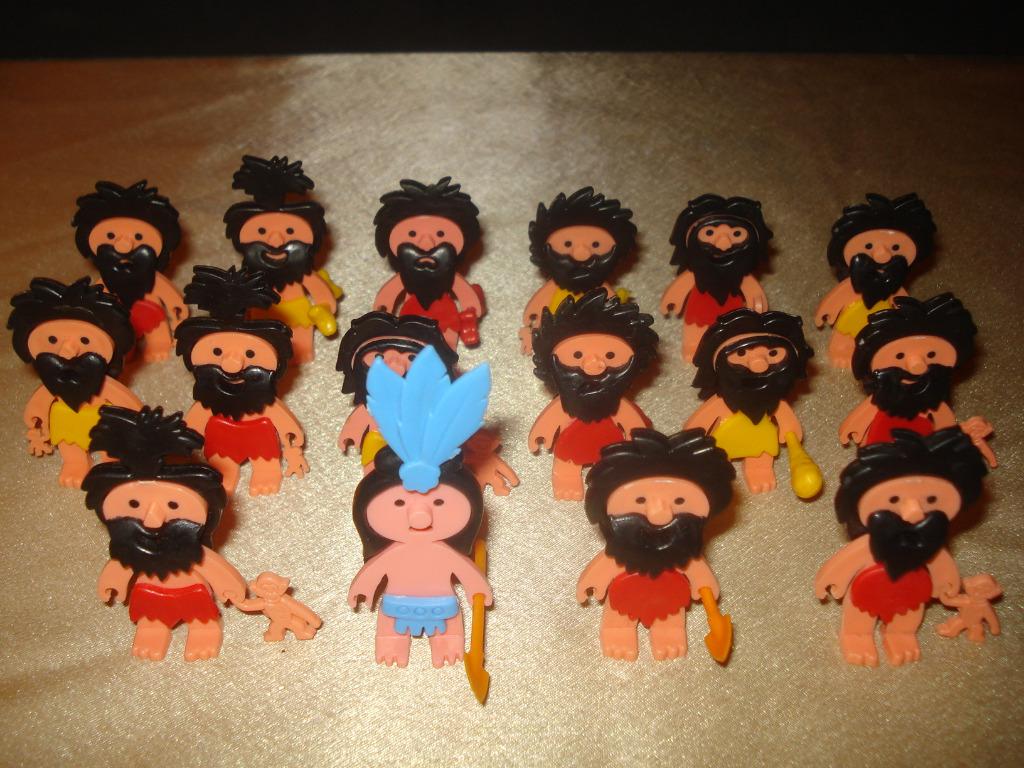 KINDER Lot de 16 Anciennes Figure Hommes Préhistoriques 1988, Enlèvement ou Envoi, Comme neuf, Figurines