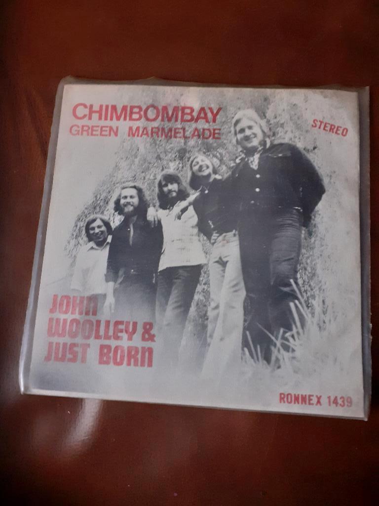 45T John Wooley & Just Born : Chimbombay (Belpop), Ophalen of Verzenden