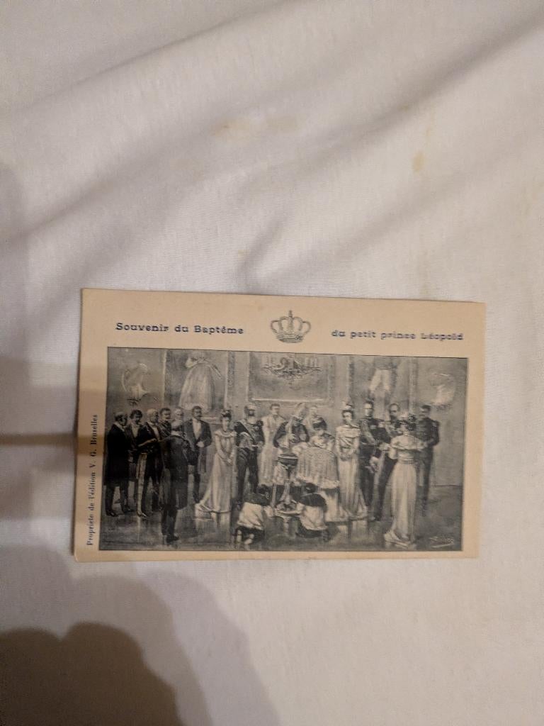 Souvenir du bapteme du prince Leopold, Enlèvement ou Envoi, Comme neuf, Carte, Photo ou Gravure