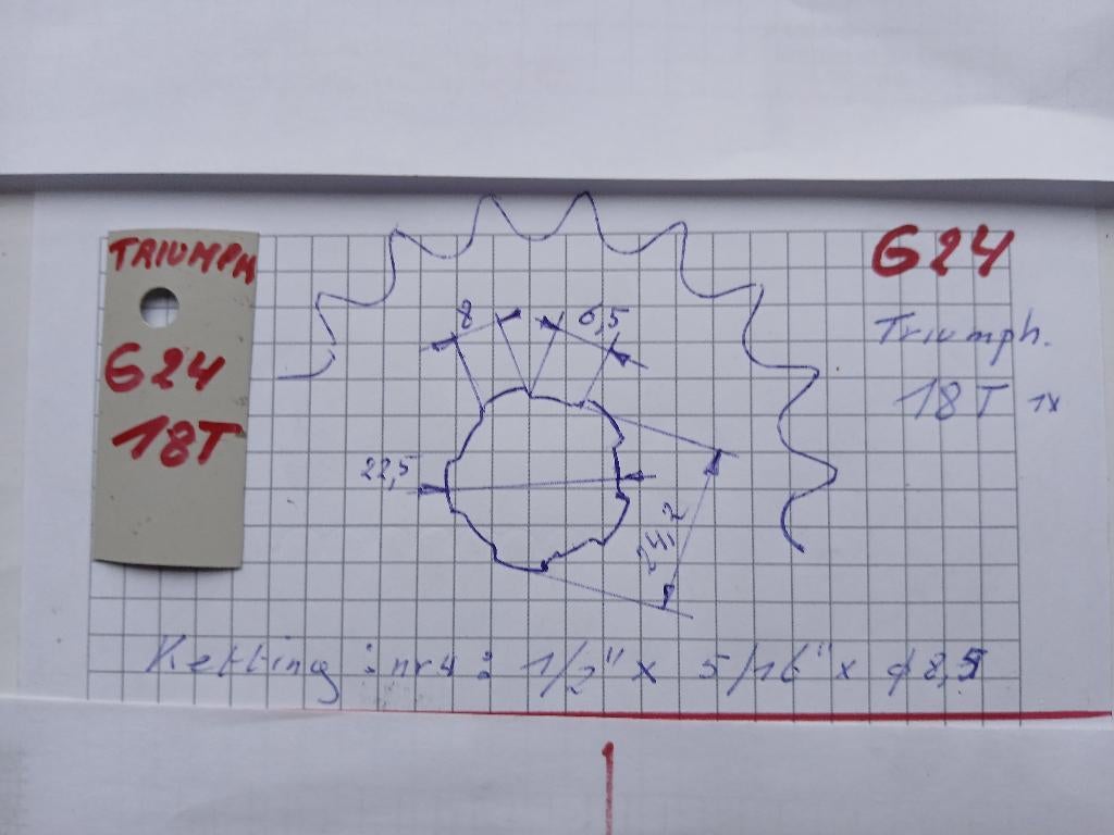 Pignon principal G24 pour Triumph, Enlèvement ou Envoi, Révisé