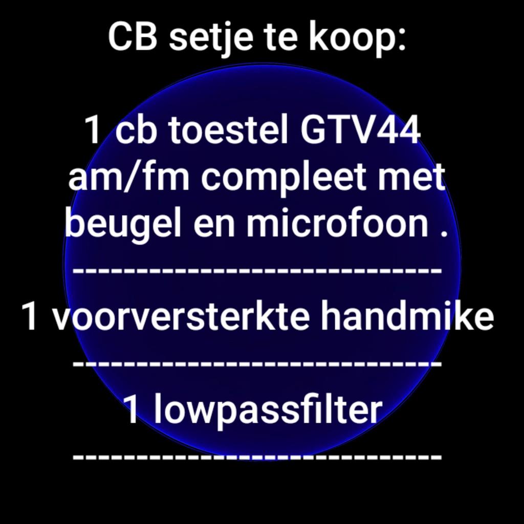 CB setje te koop, Ophalen