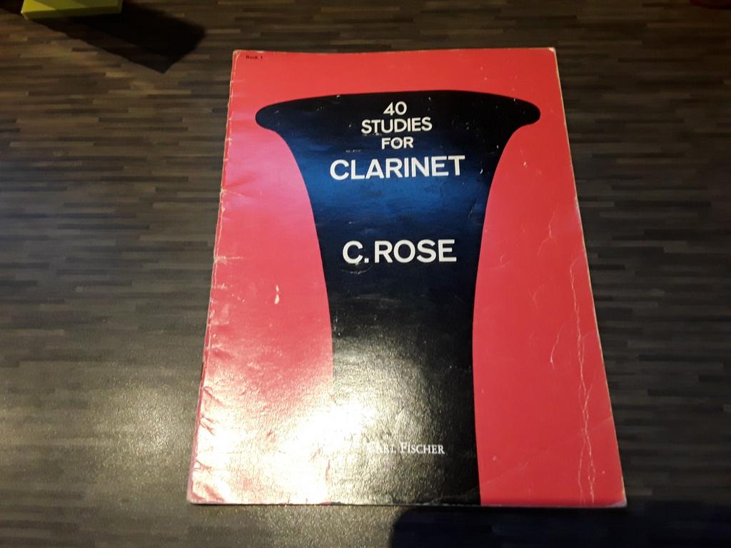C. Rose: 40 studies for clarinet boek 1, Muziek en Instrumenten, Bladmuziek, Gebruikt, Klassiek, Les of Cursus, Ophalen of Verzenden
