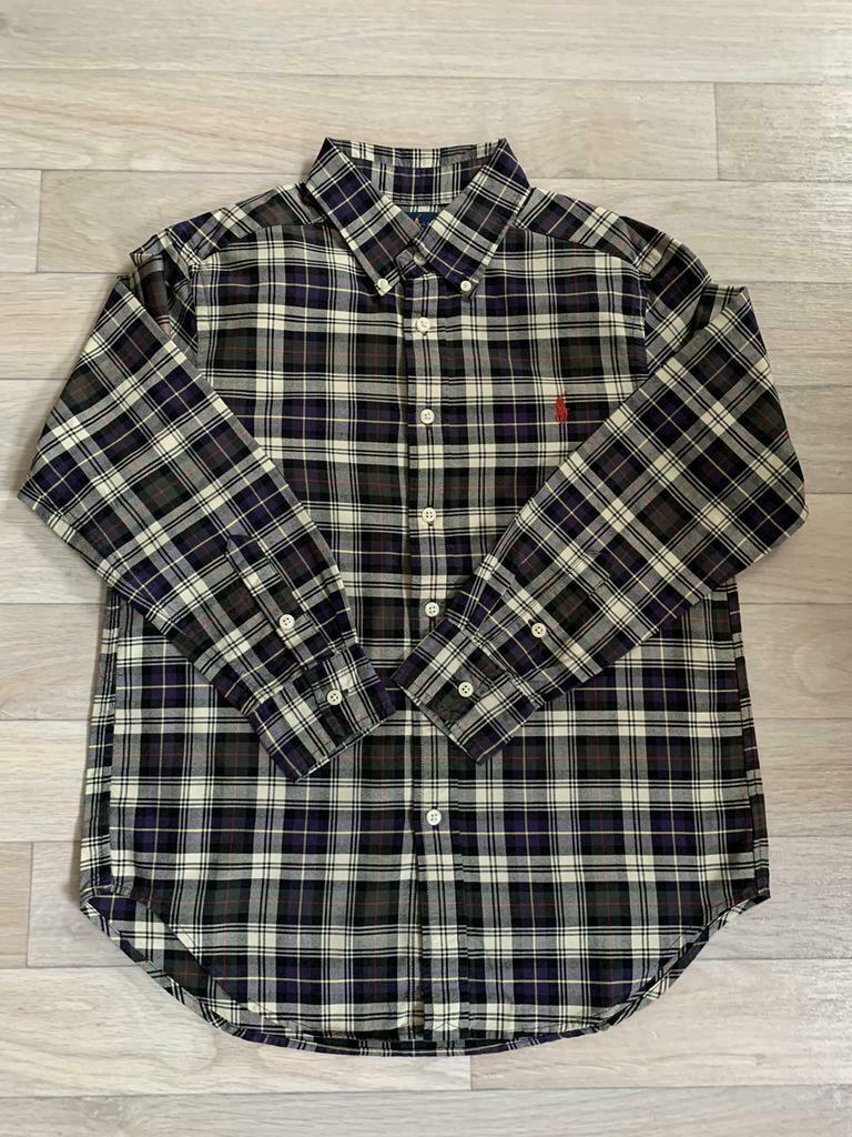 Mt 10-12 jr RALPH LAUREN hemdje geruit, Kinderen en Baby's, Overhemd of Blouse, Ophalen of Verzenden, Zo goed als nieuw, Jongen