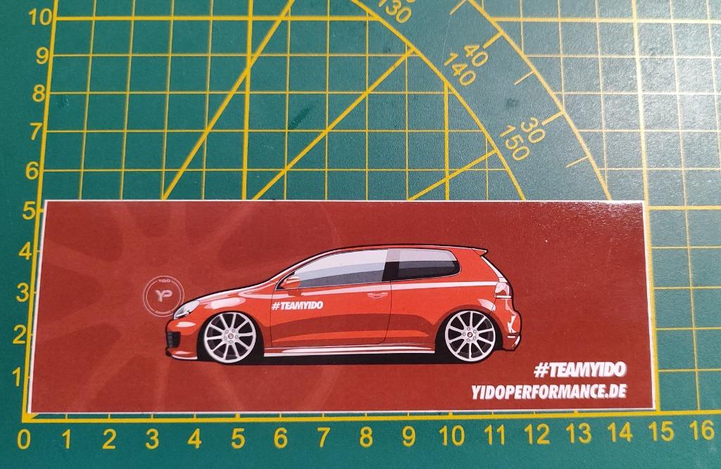 Sticker YIDO-Performance (Duitse tuning velgen) VW Golf, Collections, Autocollants, Enlèvement ou Envoi