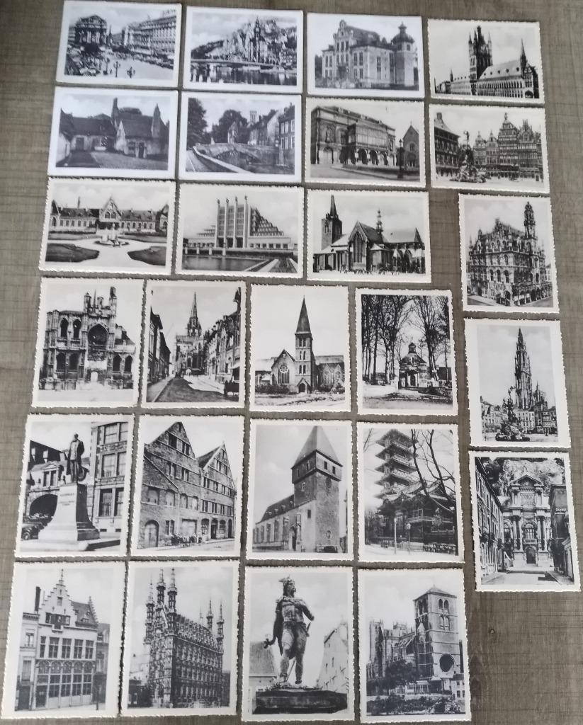 47 fotokaartjes: 's Lands Merkwaardigheden (De Lelie), Enlèvement ou Envoi, Utilisé, Bâtiment, Gravure