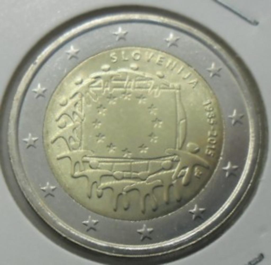 2 euro commémorative 2015 Slovénie "drapeau". UNC., Envoi, Slovénie, 2 euros, Monnaie en vrac