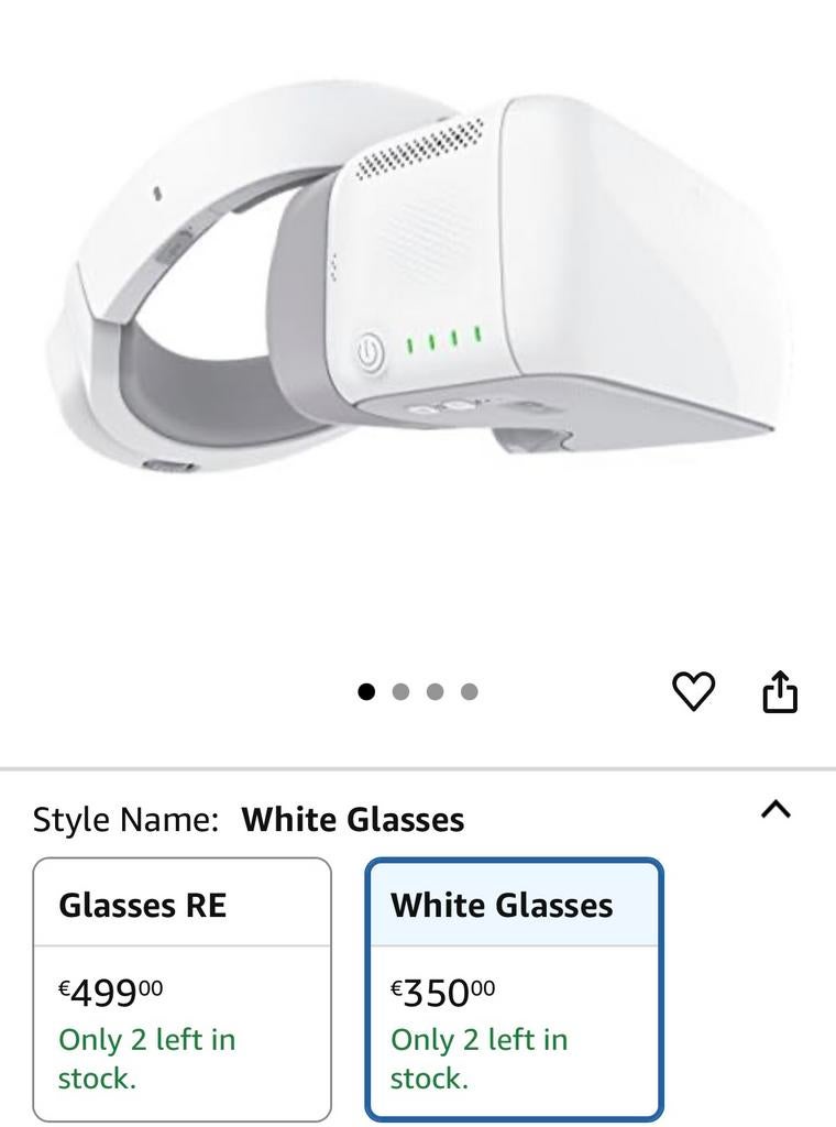 DJI goggles white NIEUW, Audio, Tv en Foto, Drones, Nieuw, Ophalen