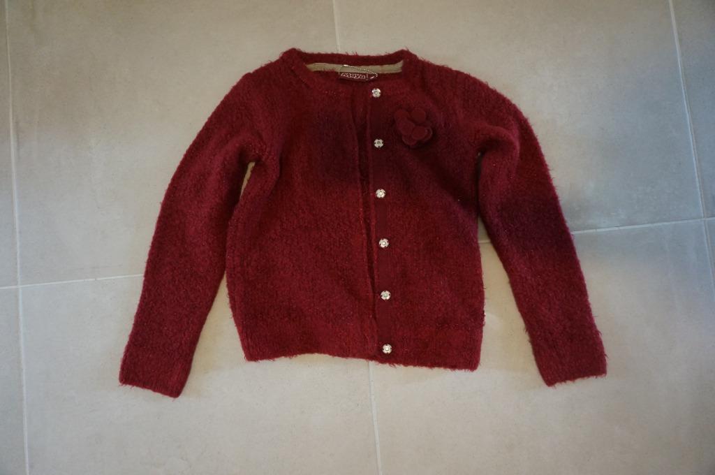 bordeaux gilet 122, Kinderen en Baby's, Kinderkleding | Maat 122, Ophalen, Meisje, Trui of Vest, JBC