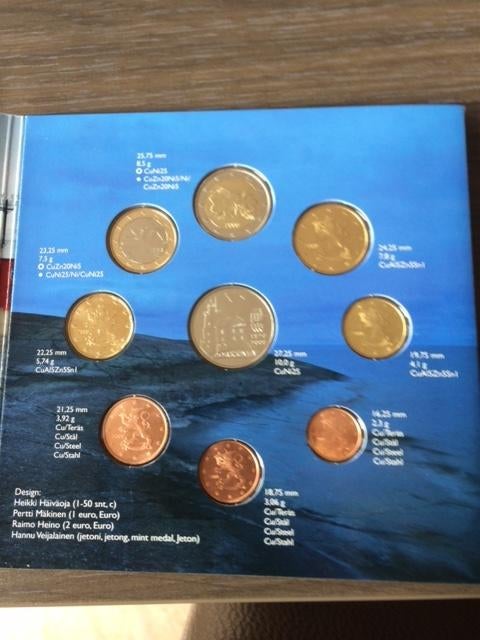 Euro muntstukken Finland, Postzegels en Munten, Munten | Europa | Euromunten, Ophalen of Verzenden, Finland, Setje