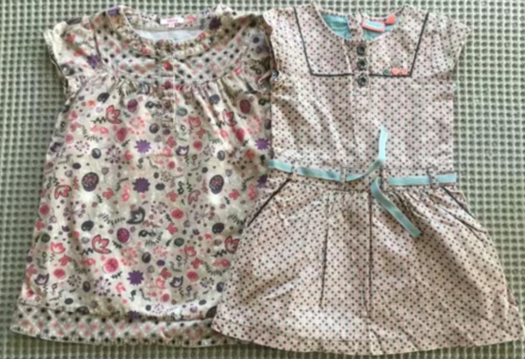 2 kleedjes 4 jaar / 104, Ophalen of Verzenden, Gebruikt, Meisje, Jurk of Rok